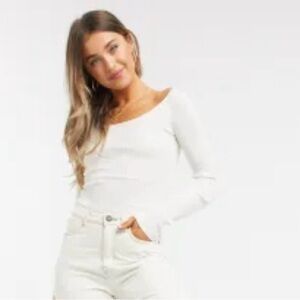 ASOS White Long Sleeve Blouse